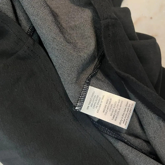 Toad & Co 3/4 Sleeve V Neck Dress Medium Heathered Black Long Sleeve Knee - Picture 9 of 9